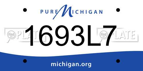 1693L7 Michigan License Plate