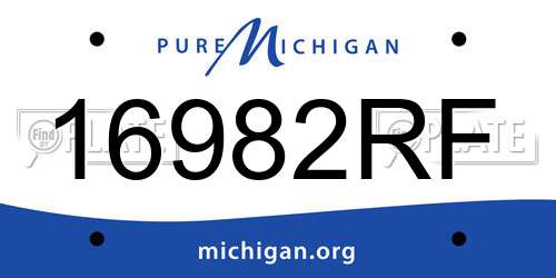 16982RF Michigan License Plate