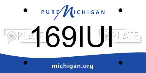 169IUI Michigan License Plate