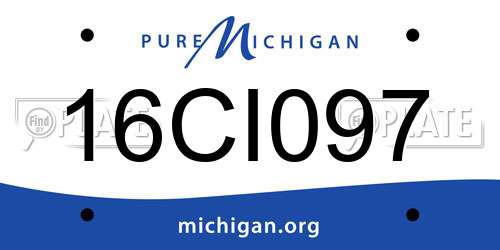 16CI097 Michigan License Plate
