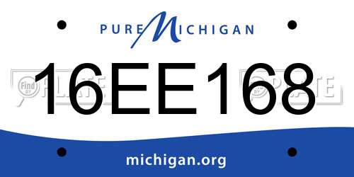 16EE168 Michigan License Plate