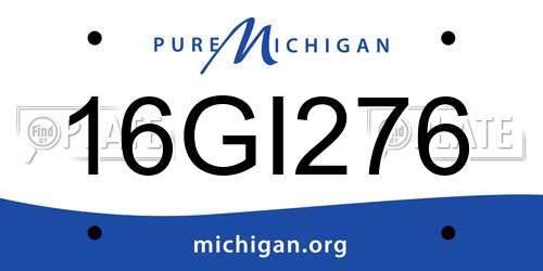 16GI276 Michigan License Plate