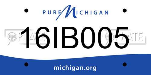 16IB005 Michigan License Plate