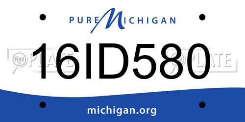 16ID580 Michigan License Plate