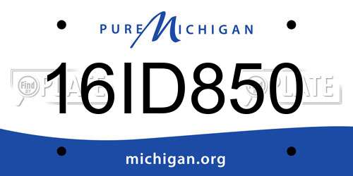 16ID850 Michigan License Plate