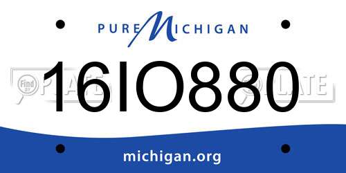 16IO880 Michigan License Plate