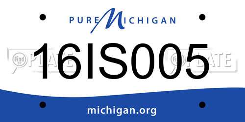 16IS005 Michigan License Plate
