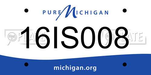 16IS008 Michigan License Plate