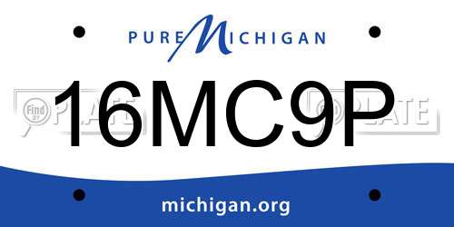 16MC9P Michigan License Plate