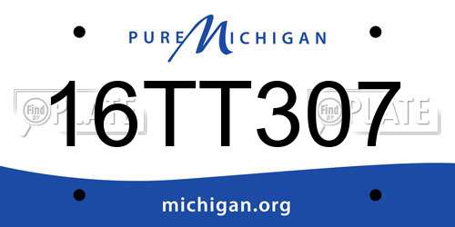 16TT307 Michigan License Plate