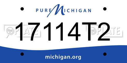 17114T2 Michigan License Plate