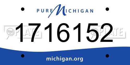 1716152 Michigan License Plate