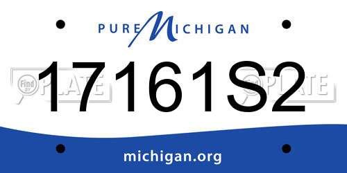17161S2 Michigan License Plate