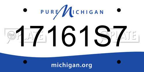 17161S7 Michigan License Plate