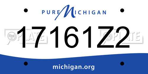 17161Z2 Michigan License Plate