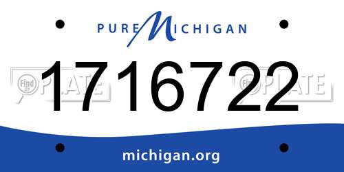 1716722 Michigan License Plate