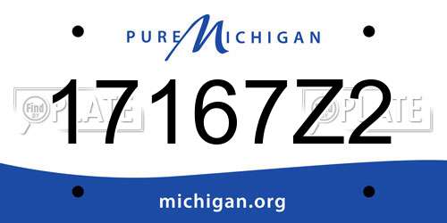 17167Z2 Michigan License Plate