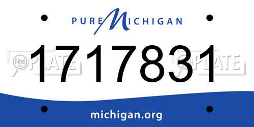 1717831 Michigan License Plate