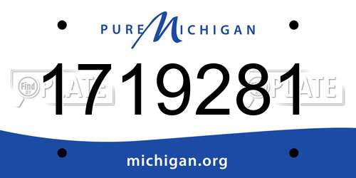 1719281 Michigan License Plate