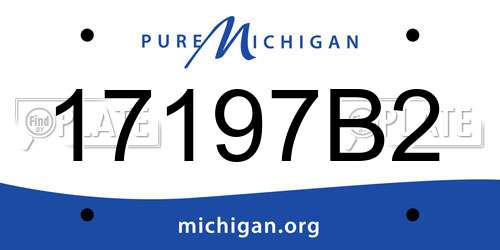 17197B2 Michigan License Plate