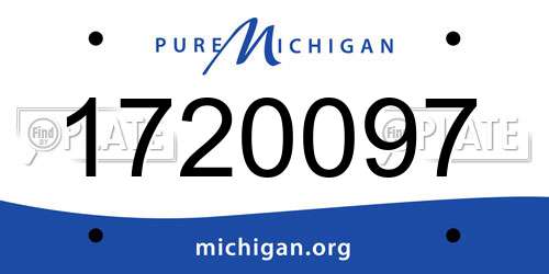 1720097 Michigan License Plate