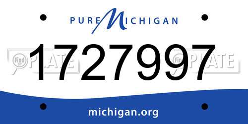 1727997 Michigan License Plate