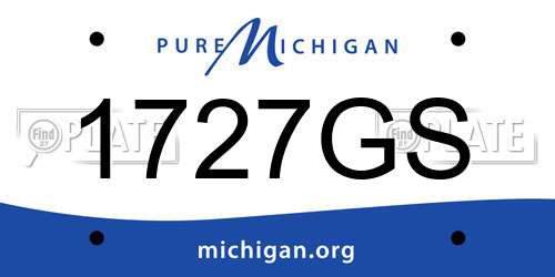 1727GS Michigan License Plate