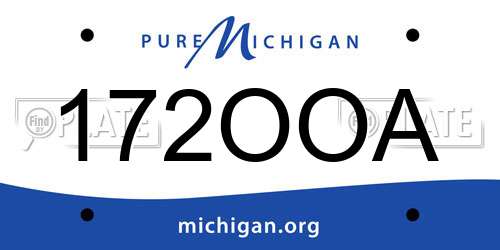 172OOA Michigan License Plate