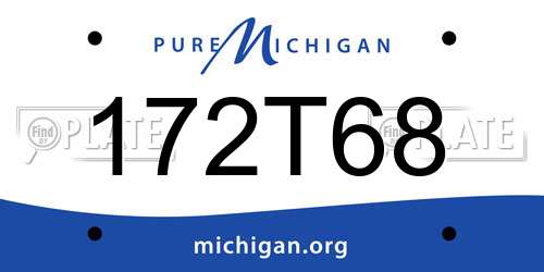 172T68 Michigan License Plate