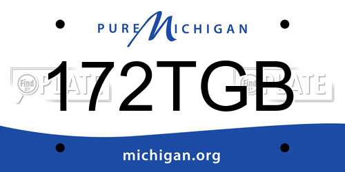 172TGB Michigan License Plate