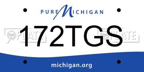 172TGS Michigan License Plate