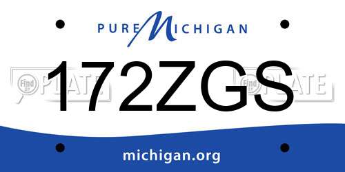 172ZGS Michigan License Plate