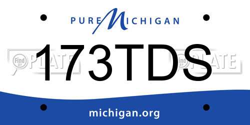 173TDS Michigan License Plate