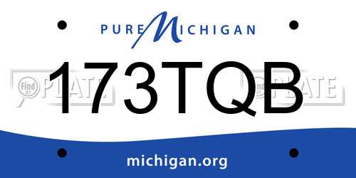 173TQB Michigan License Plate