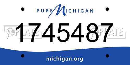 1745487 Michigan License Plate