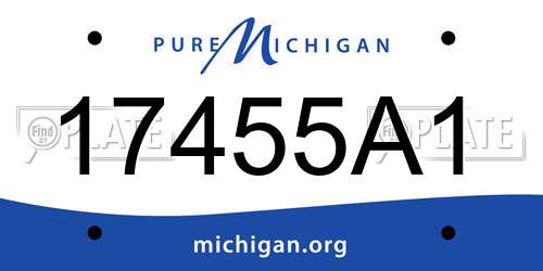 17455A1 Michigan License Plate