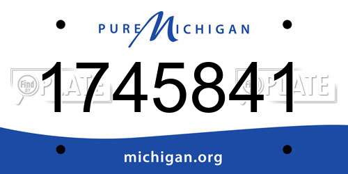1745841 Michigan License Plate
