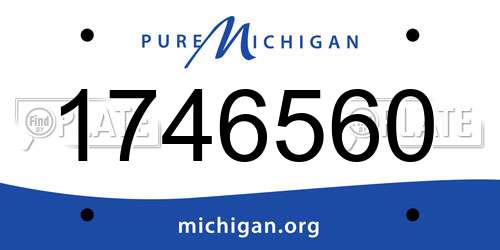 1746560 Michigan License Plate