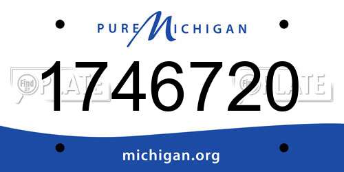 1746720 Michigan License Plate