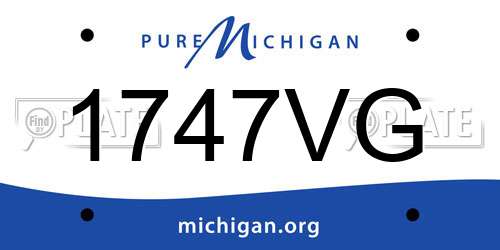 1747VG Michigan License Plate