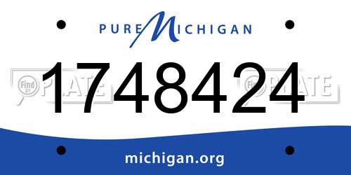 1748424 Michigan License Plate