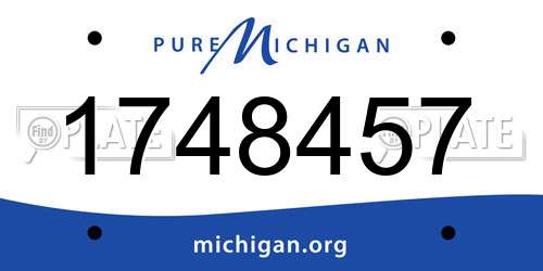 1748457 Michigan License Plate