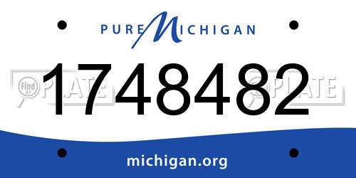 1748482 Michigan License Plate