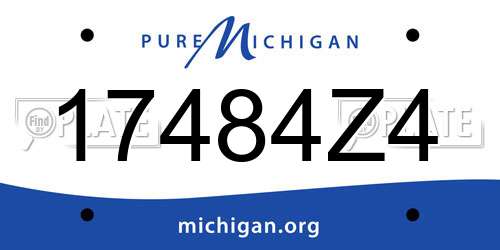 17484Z4 Michigan License Plate