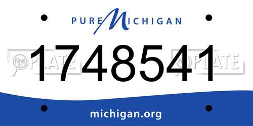 1748541 Michigan License Plate