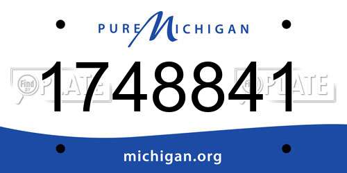 1748841 Michigan License Plate