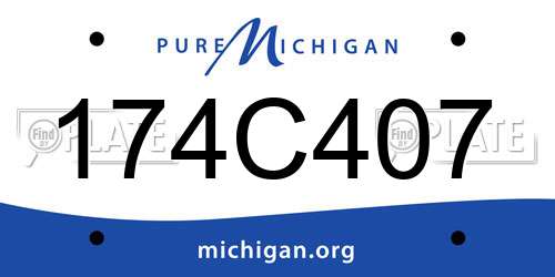 174C407 Michigan License Plate