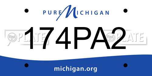 174PA2 Michigan License Plate
