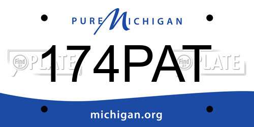 174PAT Michigan License Plate