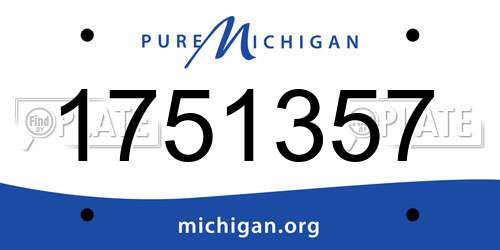 1751357 Michigan License Plate